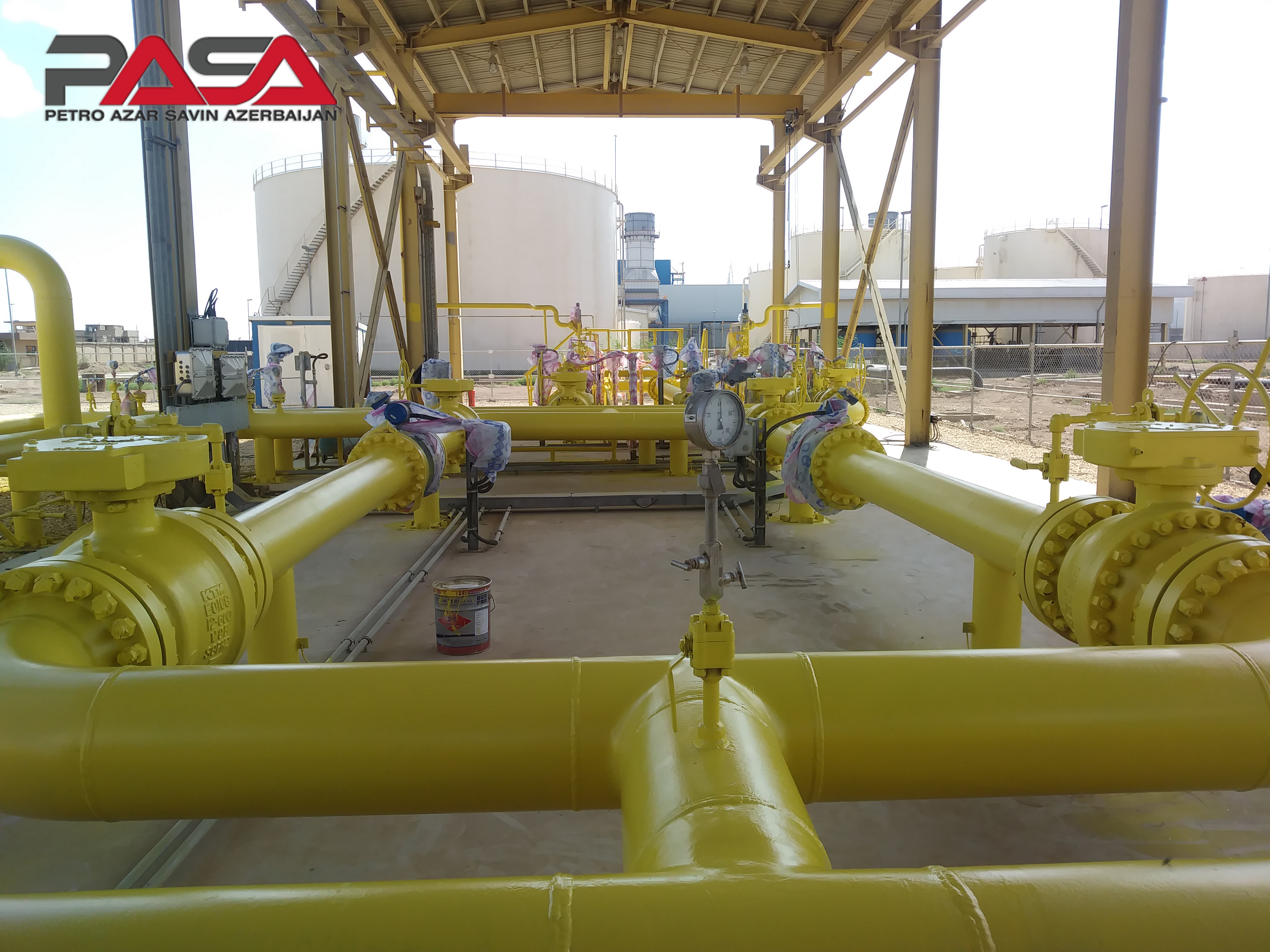  رنگ آمیزی ایستگاه تقلیل فشار گاز (ناردیس) نیروگاه الصدر بغداد